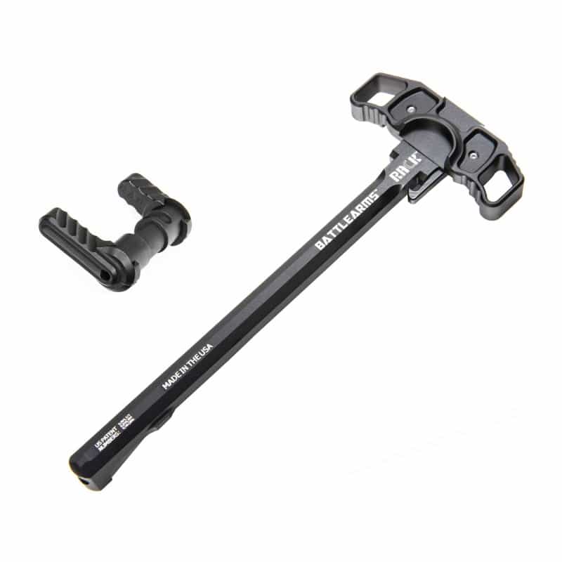 Battle Arms Development, Rack Charging Handle, Bad Ass Pro Safety, Matte Finish, Black, Ambidextrous, Fits Ar-15