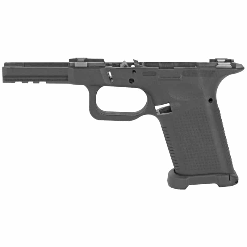 Lone Wolf Distributors, Timber Wolf, Bare Polymer Pistol Frame, Striker Fired, Semi-Automatic, Polymer Frame Pistol, Compact Grip, 9Mm/40 S&W/357 Sig, Black, Integral Locking System, Fits Gen3/Gen4 Glock 17/22/31/34/35/17L/24/37 Slides