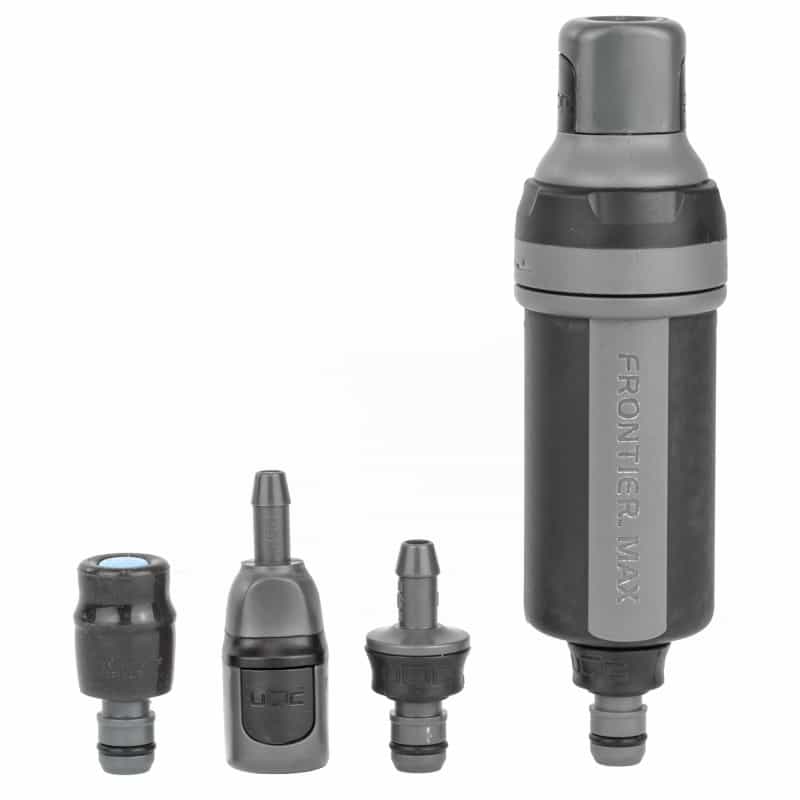 Aquamira, Frontier Max, Filtration System, Includes Backcountry Plus Filter, Black And Gray