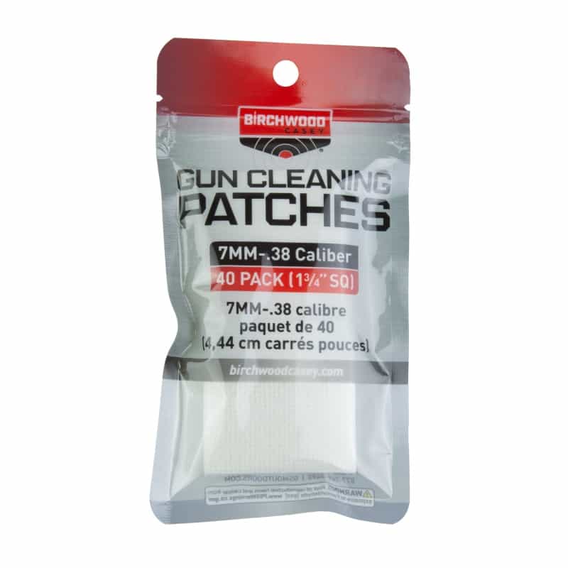 Birchwood Casey, Patches, 7Mm-38 Caliber, 1 3/4" Square, 40 Pack