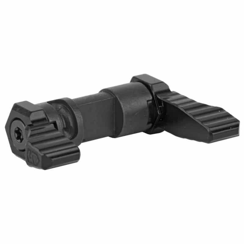 Phase 5 Weapon Systems, Ambidextrous 90-Degree Safety Selector, Black Anodized Finish, Levers Are Machined From 6061-T6 Billet Aluminum, Central Core Is Machined From Carbon Steel
