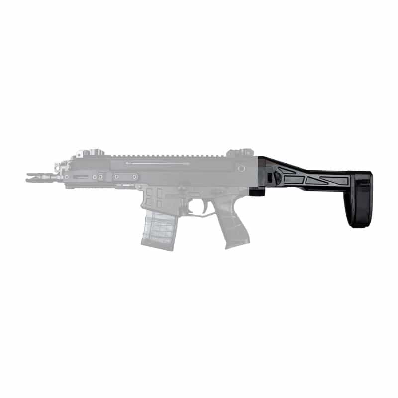 Sb Tactical, Bren2, Folding Pistol Stabilizing Brace, Fits Cz Bren 2, Black, Includes Adjustable Nylon Strap