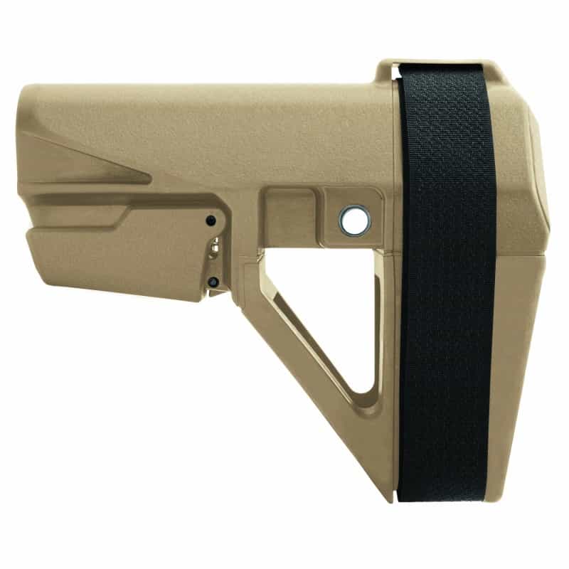 Sb Tactical, Sba5, Pistol Stabilizing Brace, Fits Ar Carbine Extension, Flat Dark Earth, 5 Position Adjustable, Includes Adjustable Nylon Strap