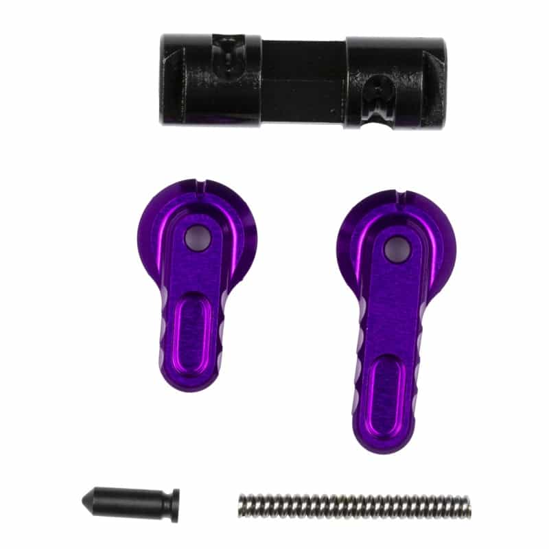 Battle Arms Development, Bad-Ass-Lite, Ambidextrous Safety Selector, 90/60, Lightweight, Reversible, Anodized Finish, Purple, Fits Ar-15, Aluminum Construction