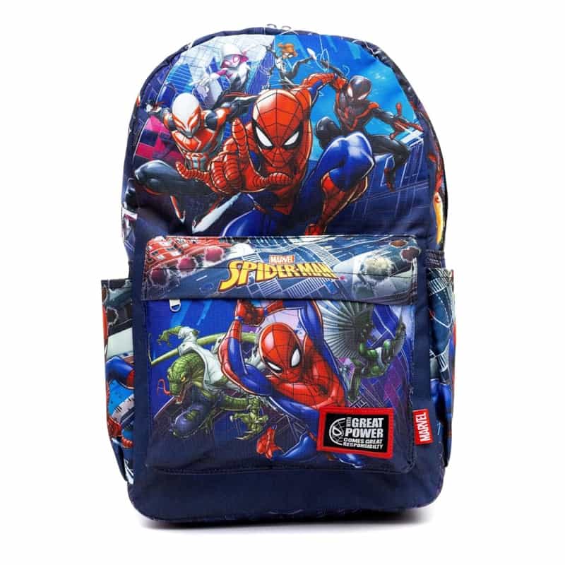 17" Full Size Disney Marvel Spider-Man Nylon Backpack With Adjustable Straps