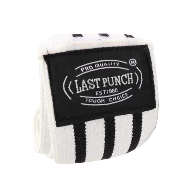 Last Punch 78" White & Black Knee Wraps Leg Support Weight Lifting Bandage Firm Strap