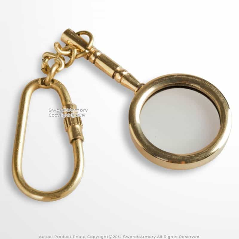 Handmade Brass Miniature Magnifier Car Keychain Keyring Nautical Gift Souvenir