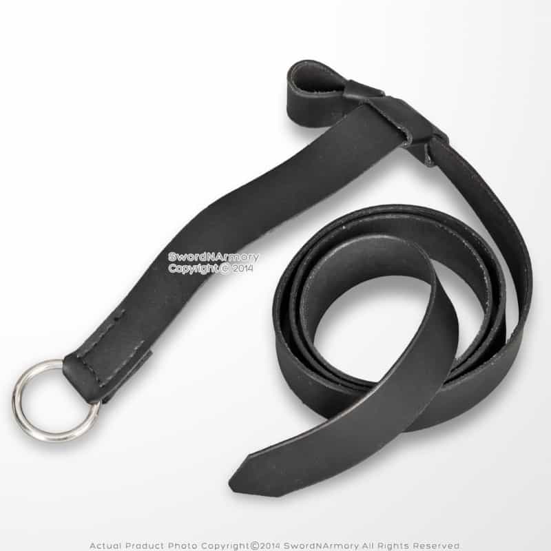Genuine Leather Ring Belt Sword Hanging Frog Larp Medieval Renaissance Costume
