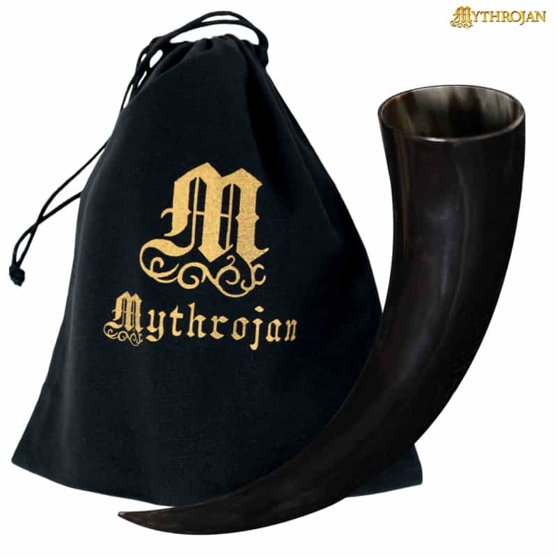 Mythrojan Viking Drinking Horn Authentic Medieval Inspired Viking Wine/Mead Mug 250Ml