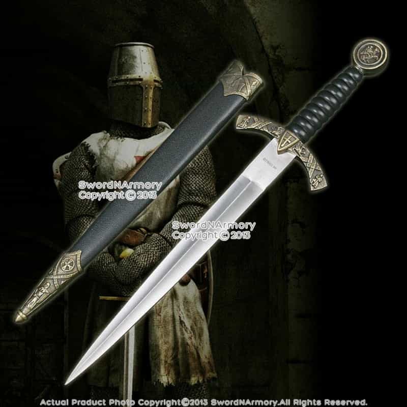 Medieval Knights Templar Long Sword Fantasy Dagger With Sheath Letter Opener
