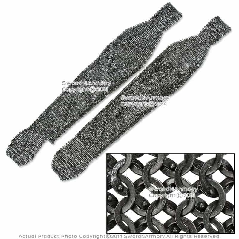 Functional Medieval Chainmail Legging Chausses Flat Ring Round Riveted Sca Larp