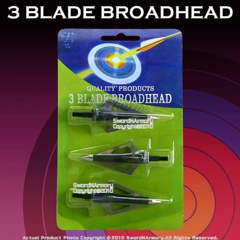 3 Sided Broad Arrow Head Crossbow Bolt Heads Steel