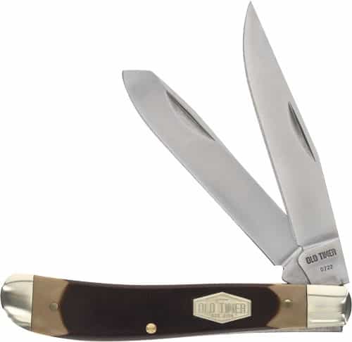 Old Timer Knife Gunstock Trppr 2-Blade 3.1\" S\/S Delrin