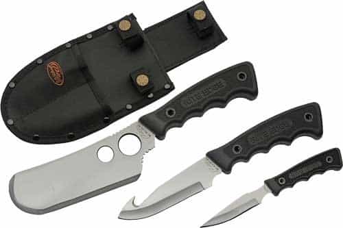 Szco Rite Edge 3Pc Skinning Set W\/Black Rubber Hndl\/Sheath