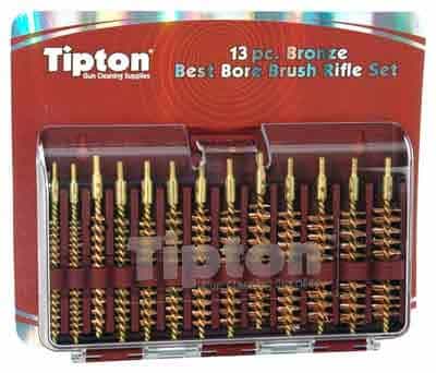 Tipton 13-Piece Bronze Rifle Bore Brush Set W\/Storage Case