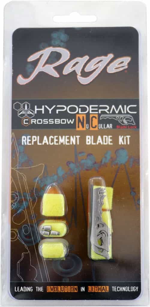 Rage Replacement Blades Hypodermic Xbow No-Collar