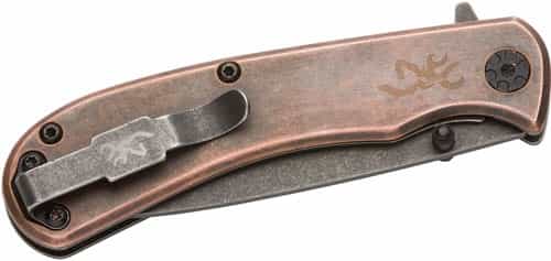 Browning Knife Rivet Folder 3\" Copper W\/Finger Flipper