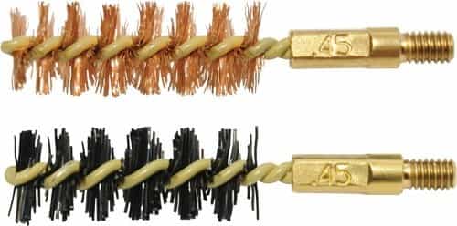 Otis Bore Brush .45 Cal 2-Pk 1-Nylon 1-Bronze 8-32 Thread!!