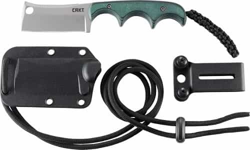 Crkt Minimalist Cleaver Neck Knife 2.13\" Plain Edge W\/Shth
