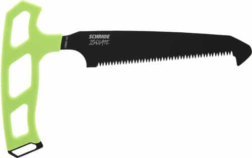 Schrade Knife Isolate Large Bone Saw 5\" Sk5 Black\/Green