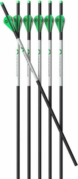 Centerpoint Xbow Arrow 20\" Carbon 400Gr Half-Moon 6Pk