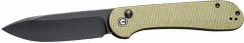 Civivi Knife Elementum 3.47\" Olive Micarta\/Black Stnwash