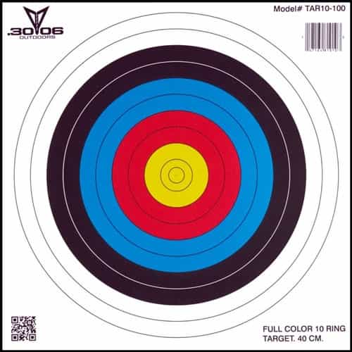 30-06 Outdoors Paper Target Archery 10-Ring 17\"X17\" 100Ct