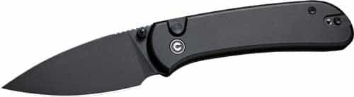 Civivi Knife Quibit 2.98\" Blk\/ Blk Stonewash Button Lock
