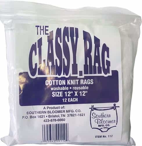 Southern Bloomer 100% Knit Rags 12\"X12\" 12 Per Bag