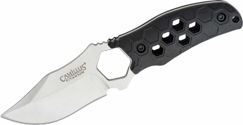 Camillus Comb Fixed Blade 3.5\" Ss Blade Honeycomb Black