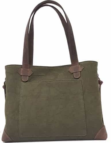 Versacarry Conceal Carry Purse Canvas Olive Green Tote Style