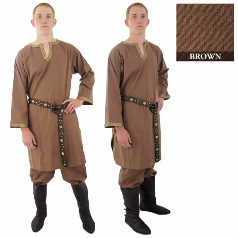 Cotton Shirt With Ribbon, Brown By Say