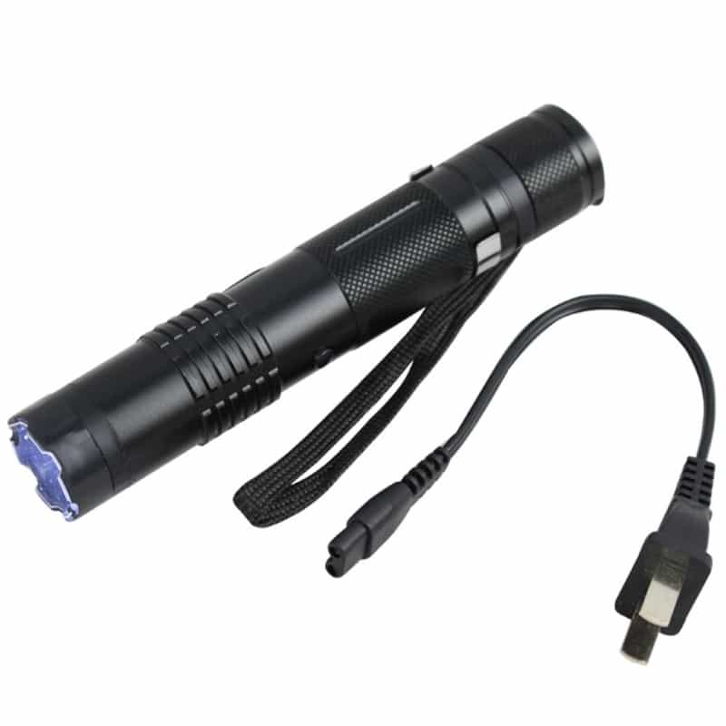 6" Defender Black Stun Gun Flashlight