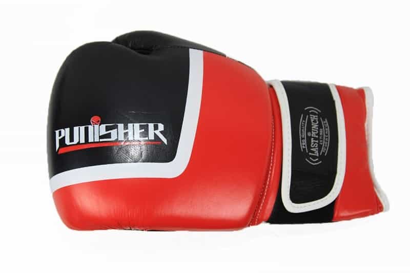 16Oz Last Punch Black And Red Punisher Boxing Gloves