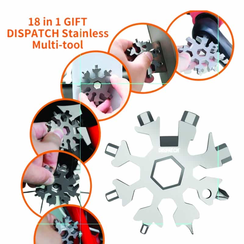 Dispatch Silver 18-In-1 Stainless Steel Snowflake Multitool