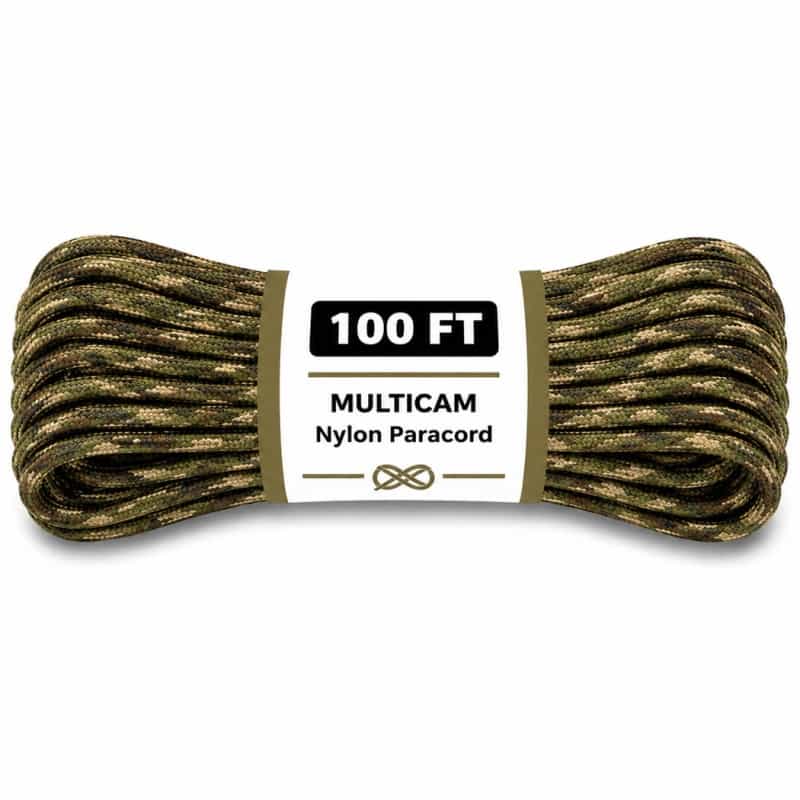 The Bone Edge - Multicam 100 Ft Premium 550 Paracord