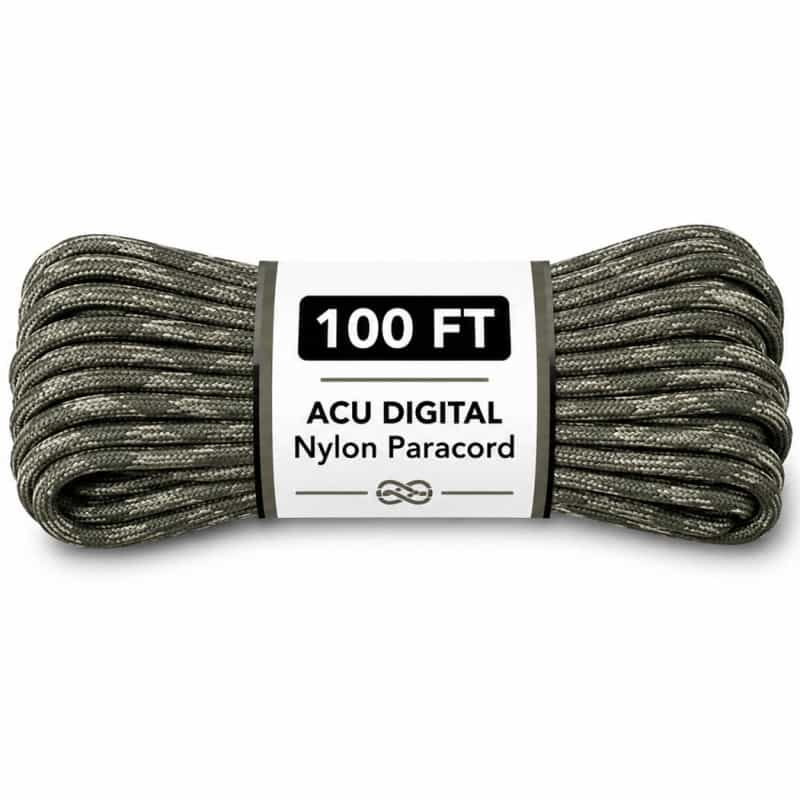 The Bone Edge - Acu Digital Camouflage 100 Ft Premium 550 Paracord