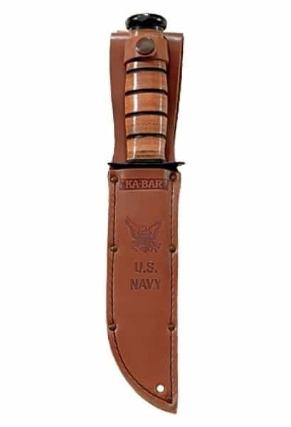 Ka-Bar 1225S - Full-Size Brown Leather Usn Sheath