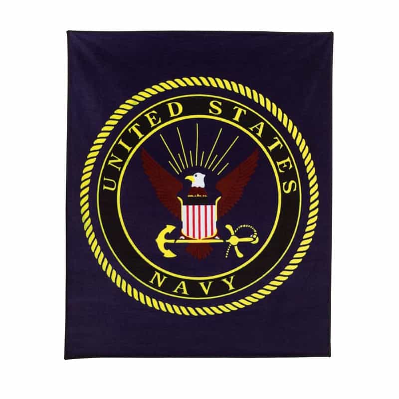 Rothco Us Navy Military Insignia Fleece Blanket