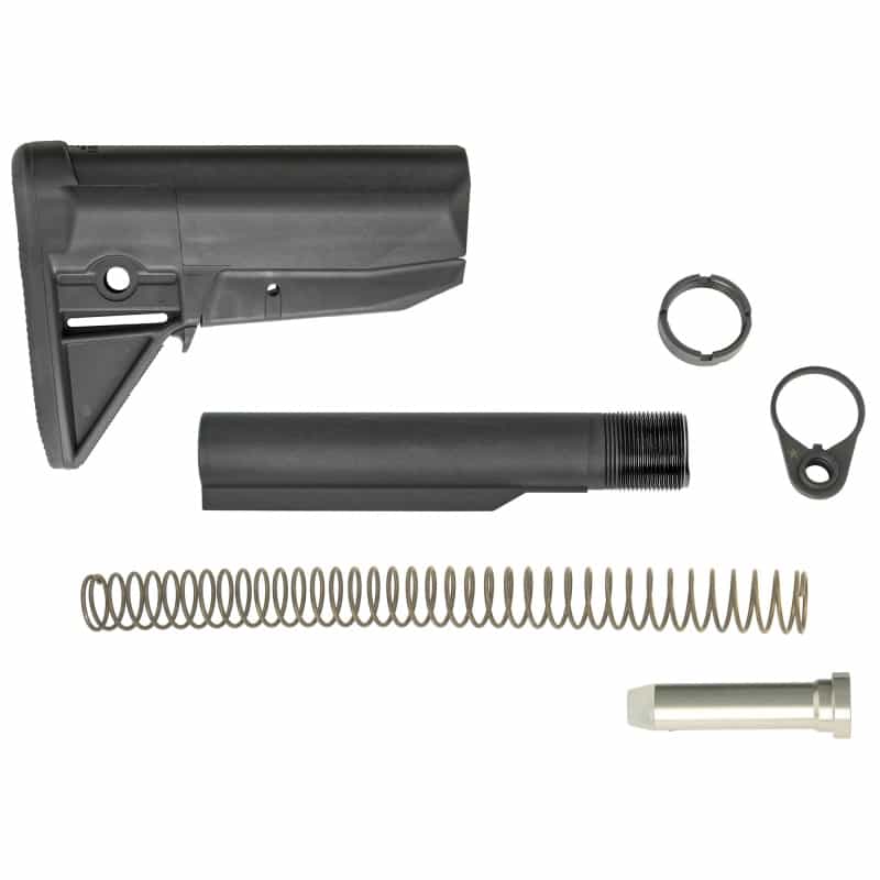Bravo Company, Bcmgunfighter Mod 0 Stock Kit, Receiver Extension, Quick Detach End Plate, Lock Nut Action Spring, Carbine Buffer, Black