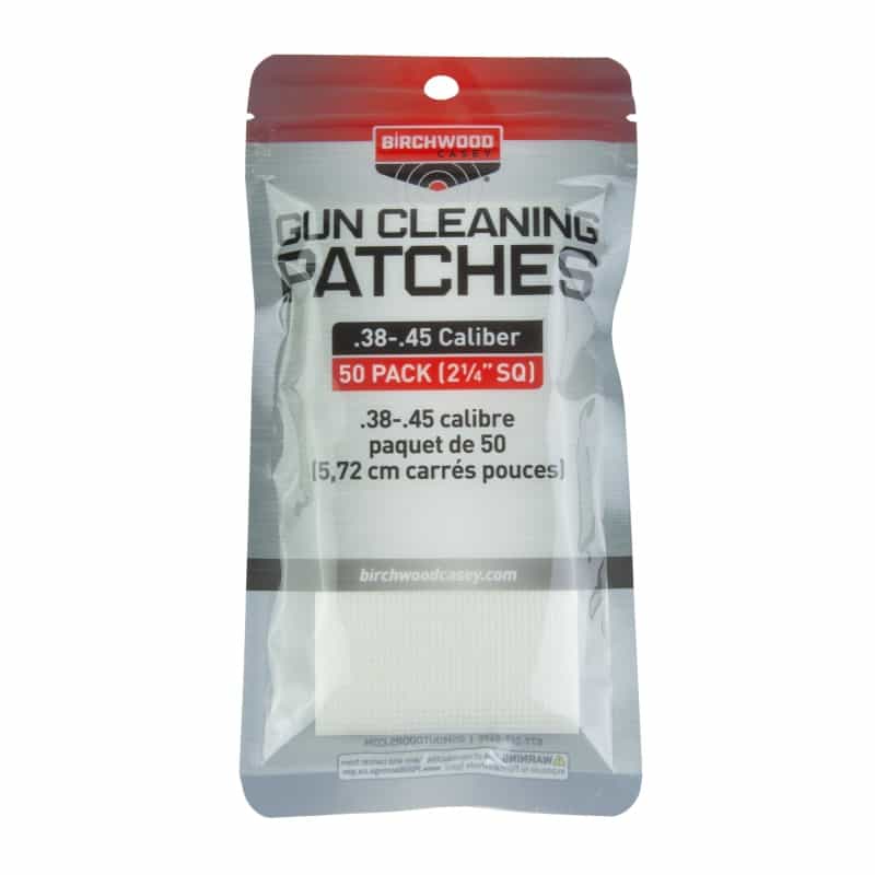 Birchwood Casey, Patches, 38-45 Caliber, 2 1/4" Square, 50 Pack
