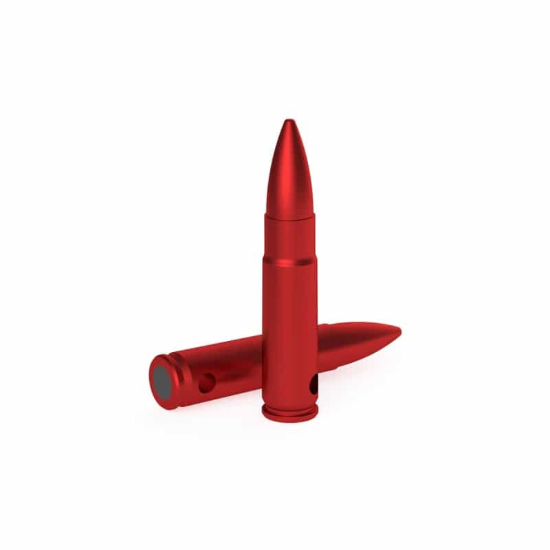 Birchwood Casey, Duracap Training Rounds, 300 Blackout, Aluminum Construction, Anodized Finish, Red, 6 Pack