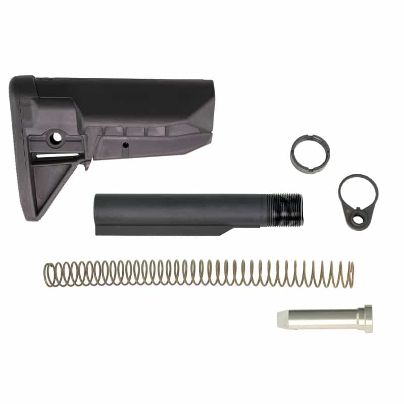 Bravo Company, Bcmgunfighter Mod 0 Stock Kit, Sopmod (Widebody), Receiver Extension, Quick Detach End Plate, Lock Nut Action Spring, Carbine Buffer, Black