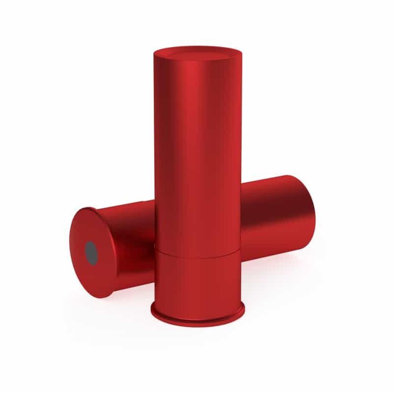 Birchwood Casey, Duracap Training Rounds, 12 Gauge, Aluminum Construction, Anodized Finish, Red, 4 Pack