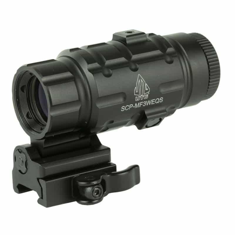 Leapers, Inc. - Utg, Swatforce Magnifier Series, 25Mm, 3X Magnifier With Innovative Flip-To-Side, With Quick Detach Mount, Black