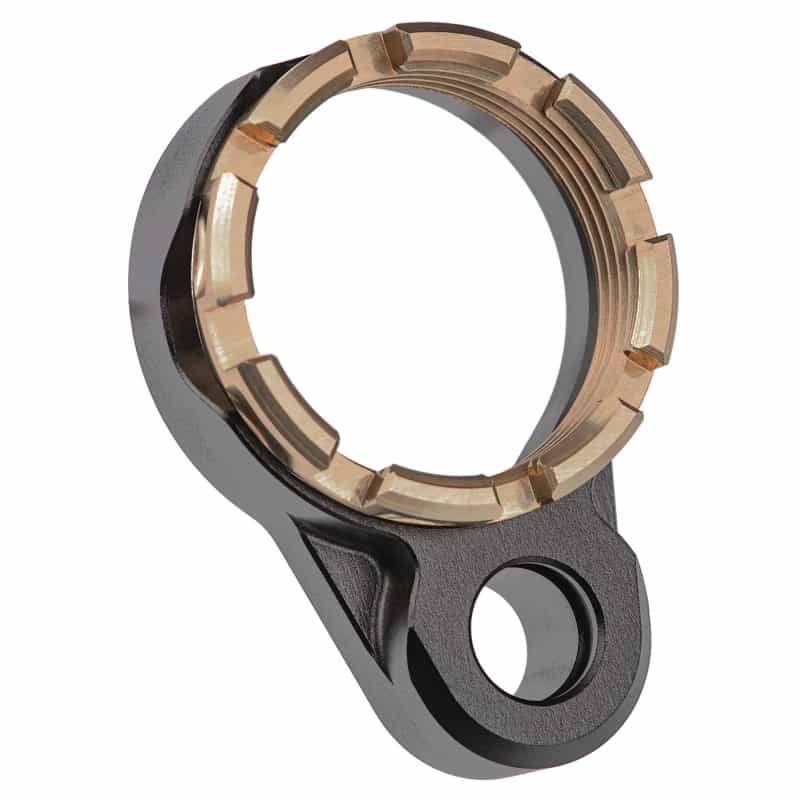 Fortis Manufacturing, Inc., Light Weight K1, Castle Nut And End Plate, Black And Flat Dark Earth, Anodized Finish
