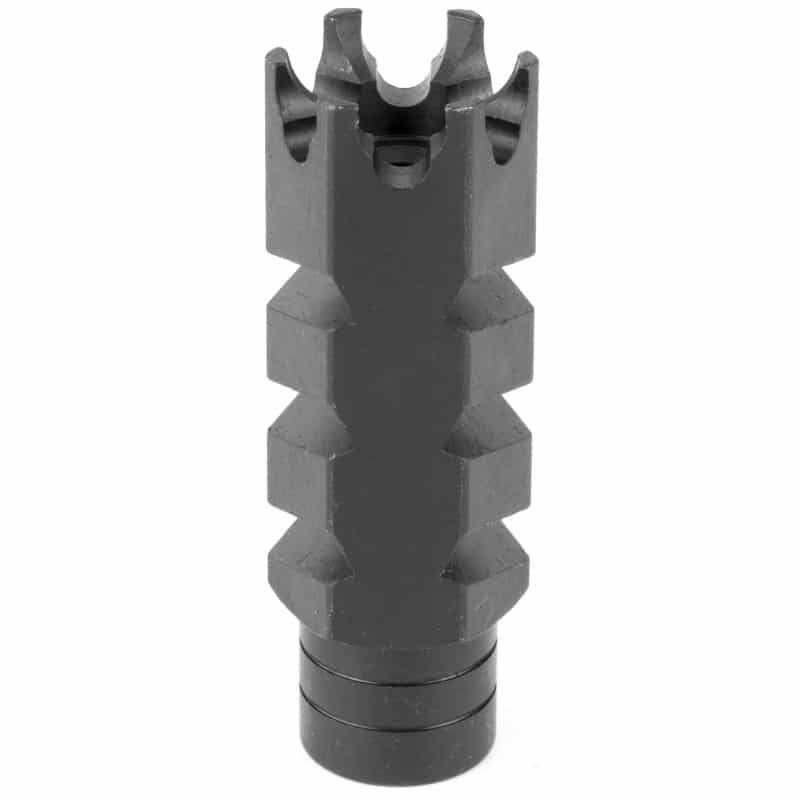 Ati Outdoors, Shark Muzzle Brake, 1/2X28 Thread With Crush Washer, Fits Ar-15, Black Oxide Finish