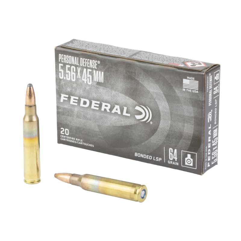 Federal, Tactical Bonded, 5.56 Nato, 64 Grain, Bonded Soft Point, 20 Round Box