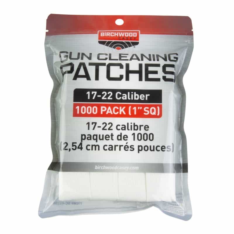 Birchwood Casey, Patches, .17-.22 Caliber, 1" Square, 1,000 Pack
