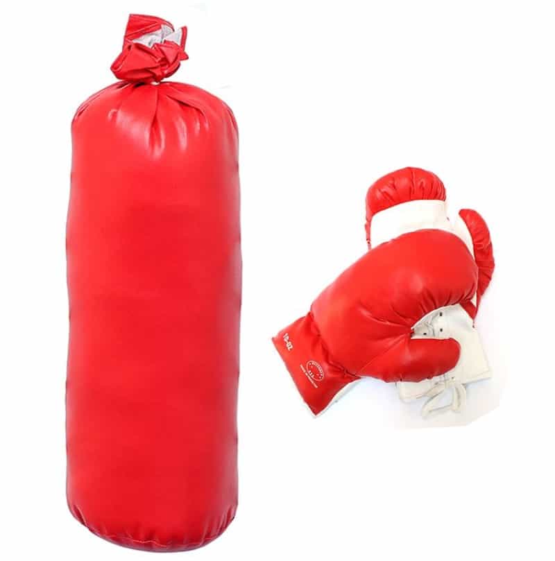 10Oz Red Mini Punching Bag Set